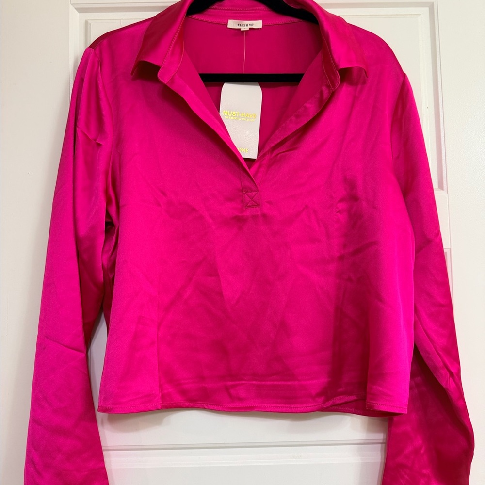 Pleione Fuchsia Button Down Shirt